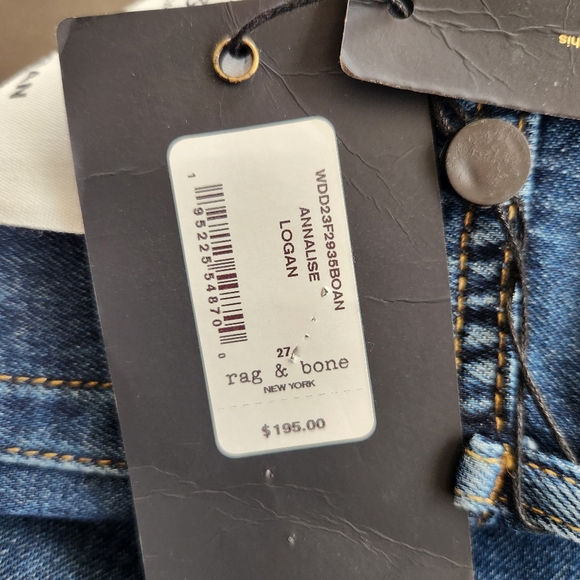 Rag & Bone Womens The Logan Mid Rise Wide Leg Jeans Size 27 NWT $198 Annalise - Picture 8 of 15